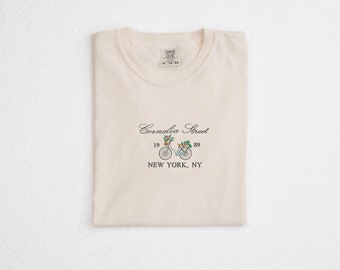 Cornelia Street New York Comfort Colors besticktes T-Shirt