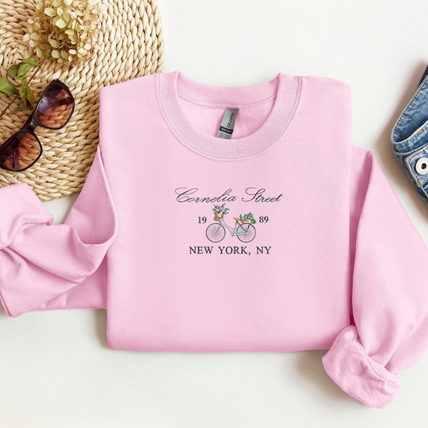 Cornelia Street Embroidered Sweatshirt  l  Embroidered Crewneck  l  New York City Crewneck  l  New York Embroidered Sweater