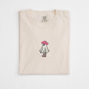 T-shirt brodé Cowgirl Ghost Comfort Colors Ivory