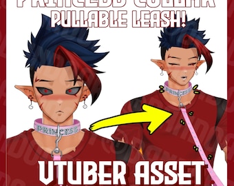 Collar y correa de princesa (recurso animado de Vtuber)