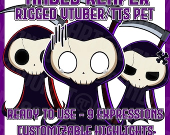 Hades Grim Reaper Rigged Live2DVtuber o TTS Pet para Vtube Studio
