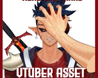Head Hand Squeeze Rigged Vtuber Asset