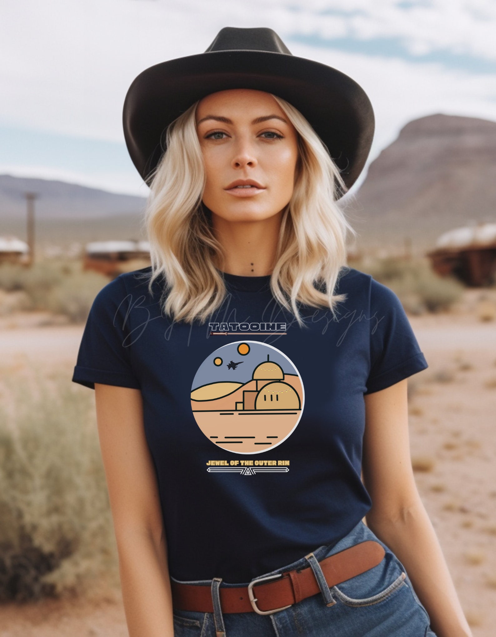 Star Wars Men's Welcome To Tatooine Graphic T-Shirt - Distressed Design, 100% Cotton, Tagless - View #7