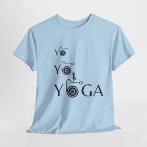 Camiseta unisex de Yo Yo Yoga, camiseta con diseño divertido de yoga, regalo para amantes del yoga, camiseta de entrenamiento, camiseta de algodón, regalo para entusiastas del yoga, camiseta de yoga