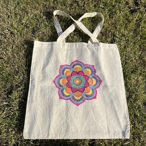 Handgezeichnete Mandala Baumwoll-Einkaufstaschen