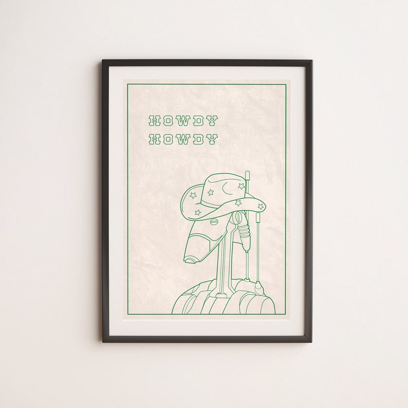 Cowboy Aesthetic Star Wars Inspired Minimalist Droid Poster Trendy