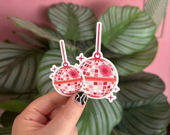 Pink Death Star Disco Sticker | Star Wars Inspired Fandom Merch