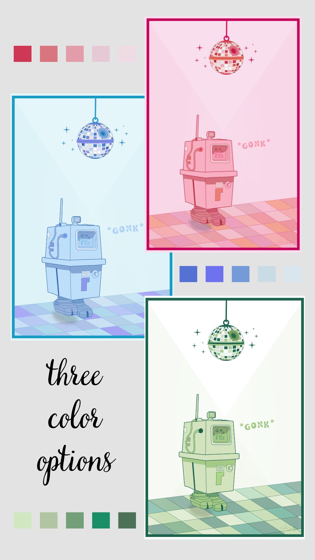 Star Wars Inspired Disco Droid Poster Mid Century Modern - Etsy