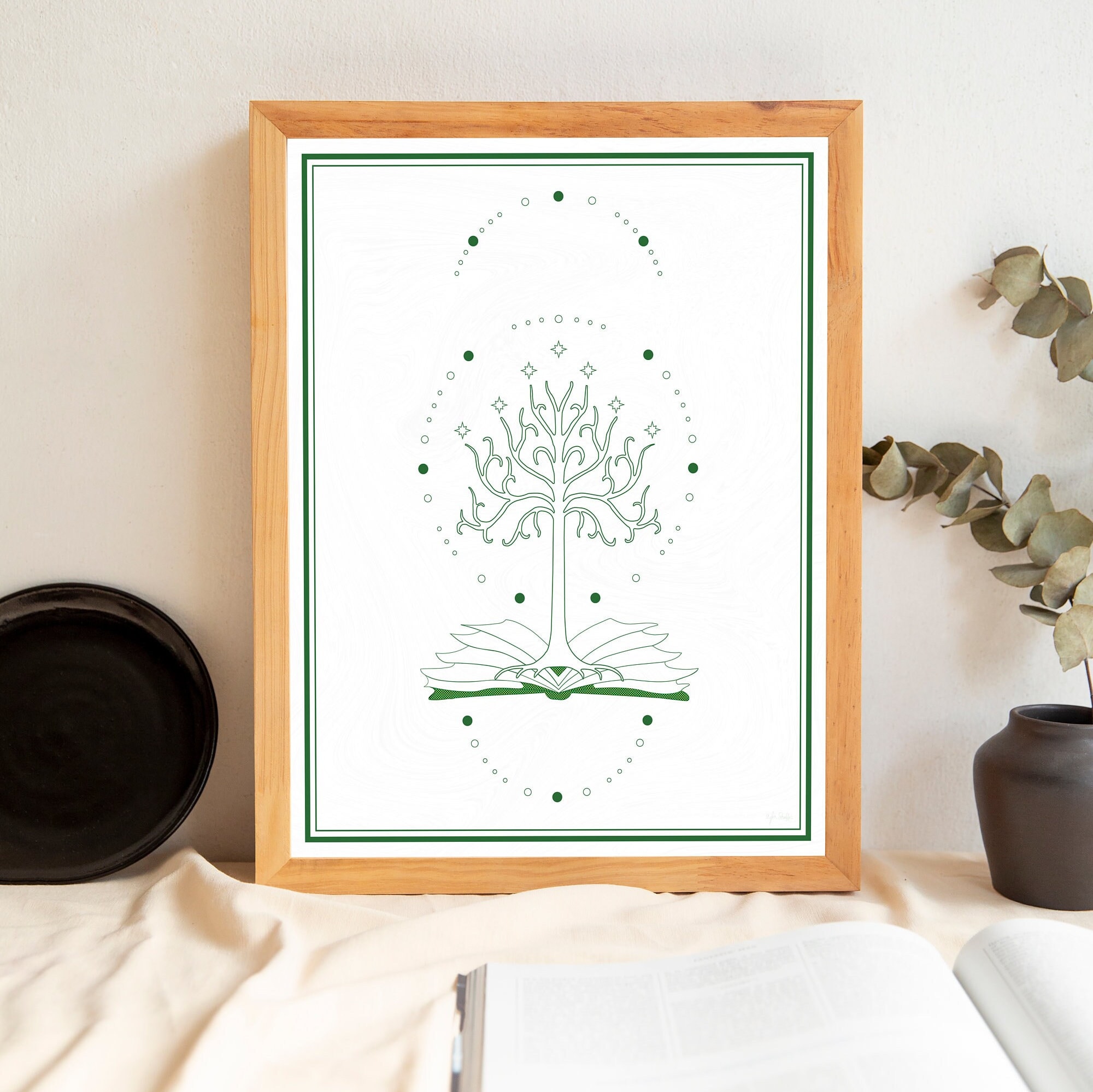 Fantasy Aesthetic Lord of the Rings Inspired Minimalist Tree of Gondor