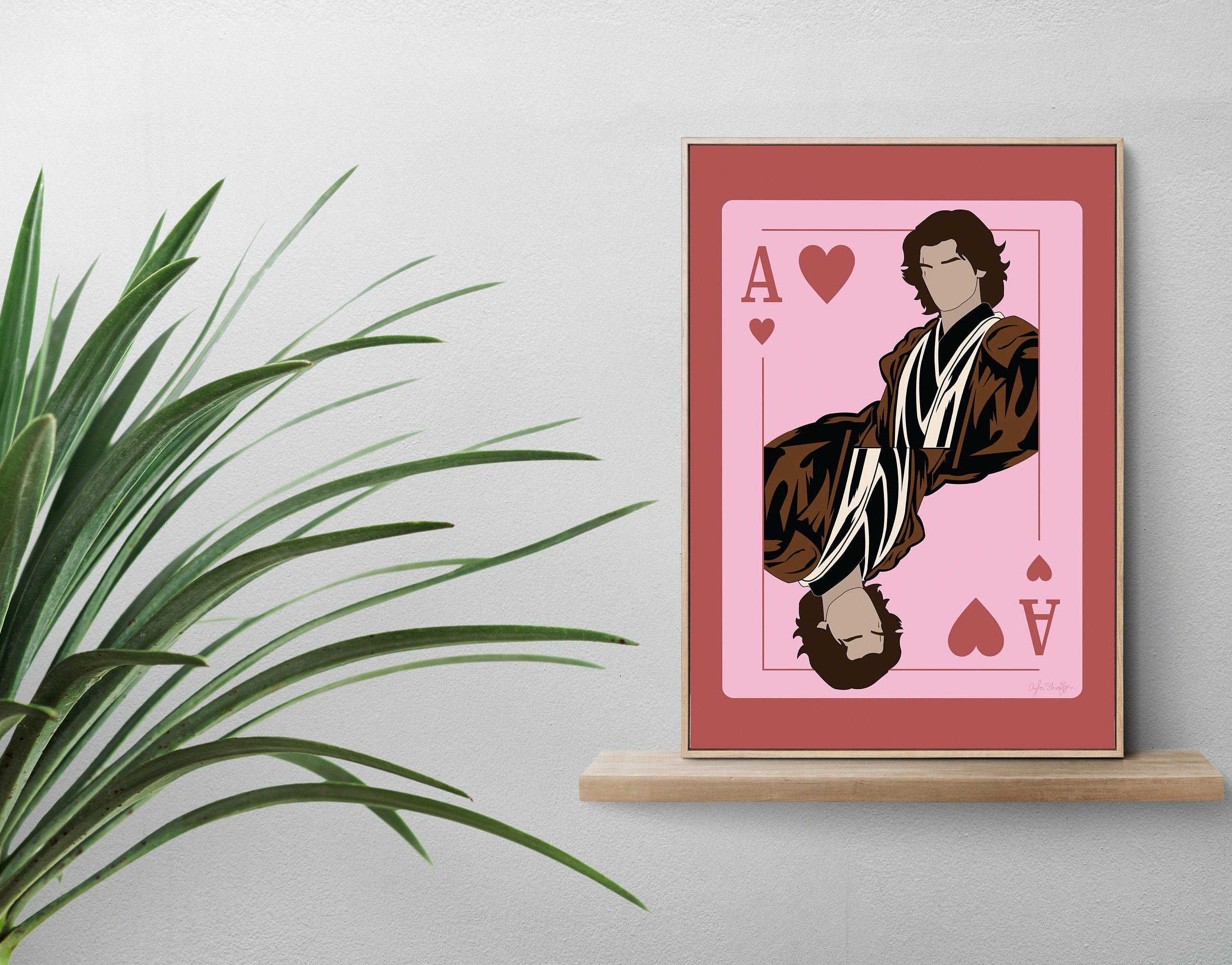Anakin Playing Card | Star Wars Inspired | Minimalist Poster | Trendy Aesthetic | Star Wars Cute Poster | Gifts for Girls | Star Wars Girly