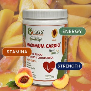 Maximum Cardio Peach Flavor Supplement, Health Energy Drink, Pre-Workout Powder, Cardio Boost, Electralyte & Vitamin Mix Fitness Supplement