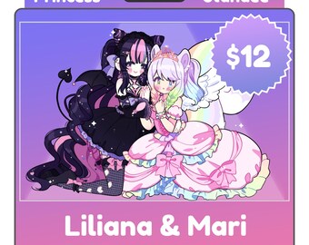 Mari and Liliana Standee