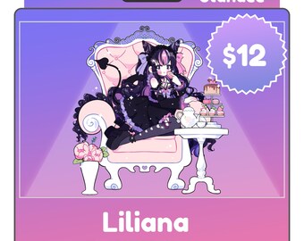 Liliana Dark Princess Standee, Holographic Anime Desk Decor