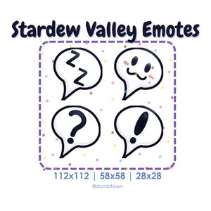 Stardew Valley Speech Bubble Twitch Emotes || Discord Emotes - Youtube Emotes || Ready to use