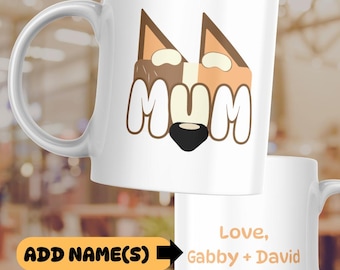 Personalized Gift For Mom, best mom ever, Blue dog mug, Chilli mom mug, Blue dog show gift, Mothers gift from kid, Mothers day, mommy gift