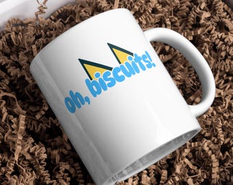 Oh Biscuits! Funny Coffee Mug, Blue TV Show, Blue Heeler Gift, Bandit Gift, Dad Gift, Christmas gift