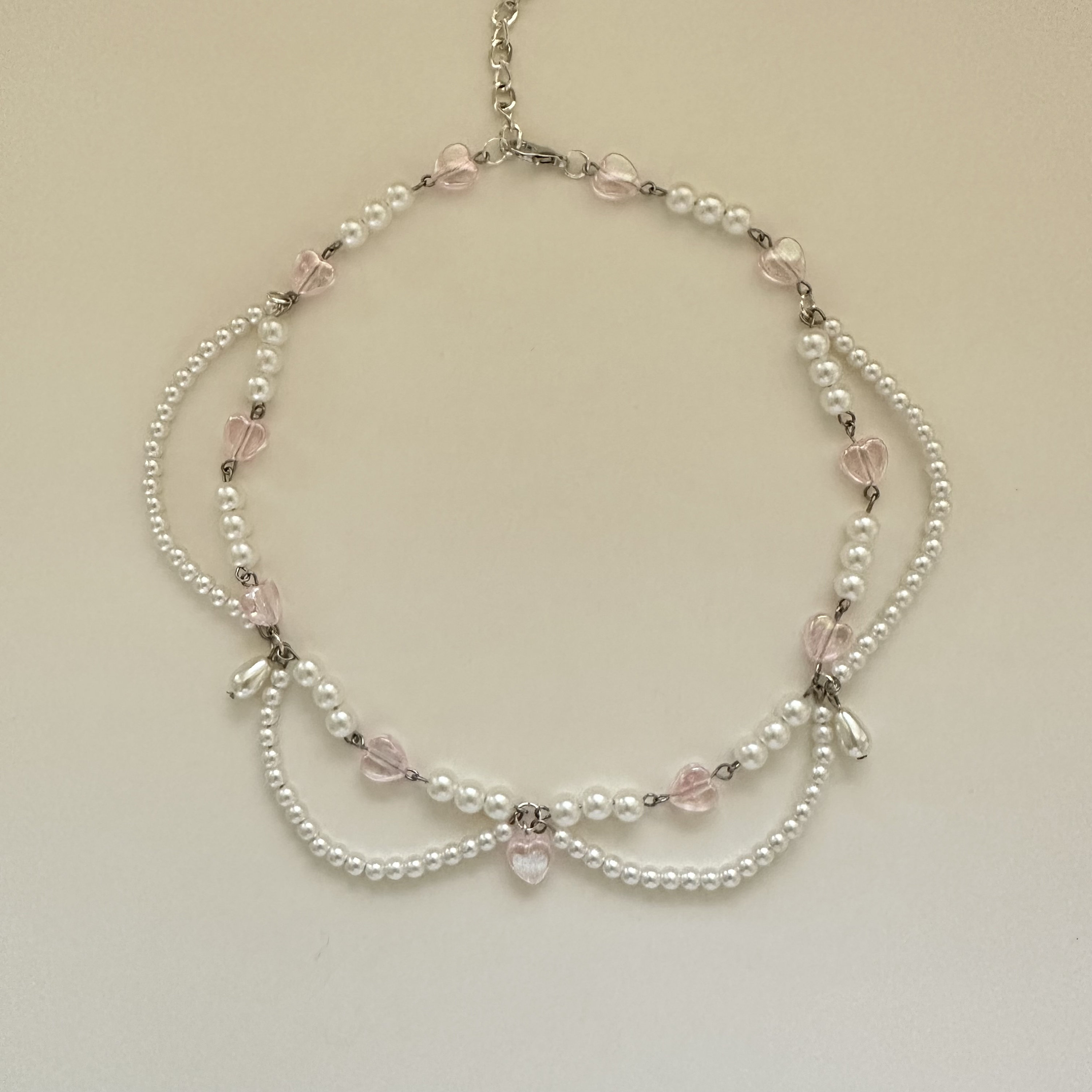 Collier Perles Multicolore Fait Main - Fermoir Argenté à Cliquet - Neuf Sans Emballage