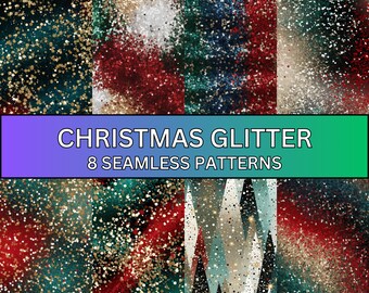 Christmas Sparkle - Seamless Repeatable Pattern - 8 High-Resolution PNGs - Digital Download - Suitable for Personal and Commercial Use