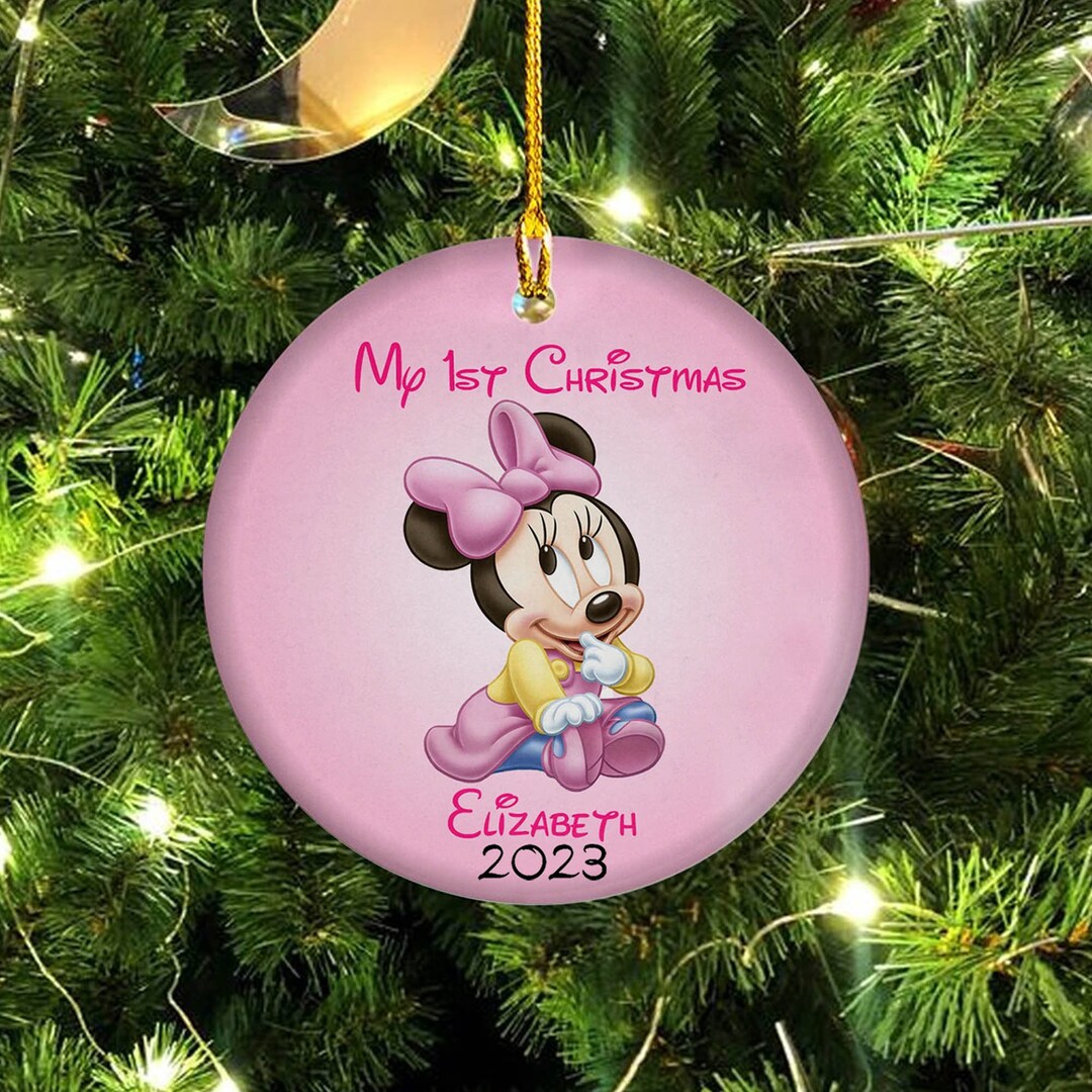 Disney Baby's First Ornament Baby Minnie Mouse Ornament Etsy