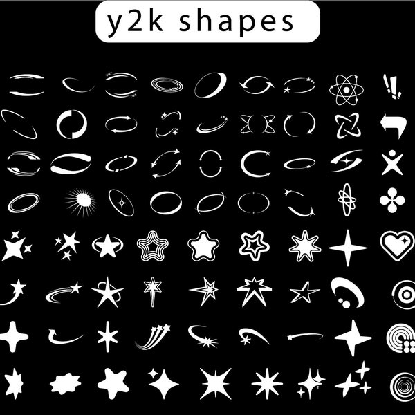 Y2K Shapes Template