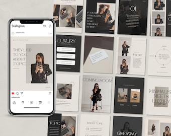 Modelli di post Instagram/Modelli Instagram per piccole imprese/Estetica minimalista/Modelli Canva per i social media