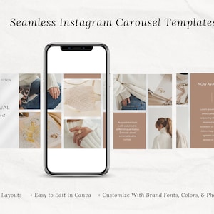 Instagram Carousel Templates - Canva Social Media Templates - Ästhetische Instagram Posts - Seamless Marketing Templates