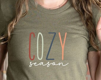 Cozy Season Shirt, Fall Shirt, Autumn Shirt, Fall Lover Shirt, Cozy Shirt, Halloween Shirt, Thanksgiving Shirt