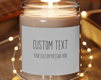 Custom Scented Candles, 9oz, Custom Candle Message, Custom Candle Gift