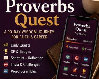 Proverbs Quest Bible Study – 90-Day Wisdom Journey (Digital Download)