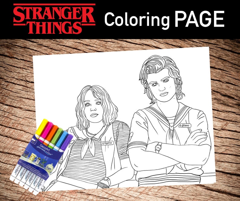 Stranger Things Coloring Page | PRINT + COLOR - Etsy