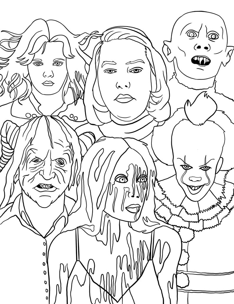 Stephen King Coloring Book Page - Etsy