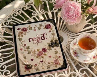 Digital Reading Journal Romantic Aesthetic | GoodNotes Book Tracker Planner | Book Review Log TBR List | Rose Pink Commonplace Book