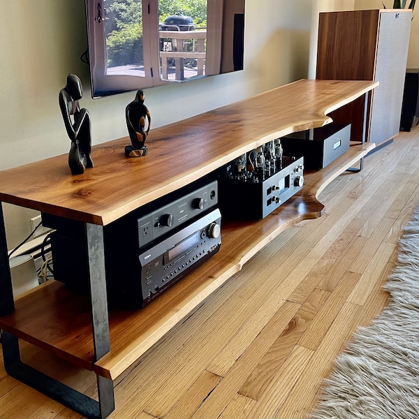 Live Edge Walnut Media Console