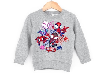 Spidey Crewneck- Spider Boy Crewneck- Spider Boy Shirt- Spidey Shirt- Toddler Boy Shirt- Toddler Boy Crewneck- Spider Shirt- Spider Crewneck