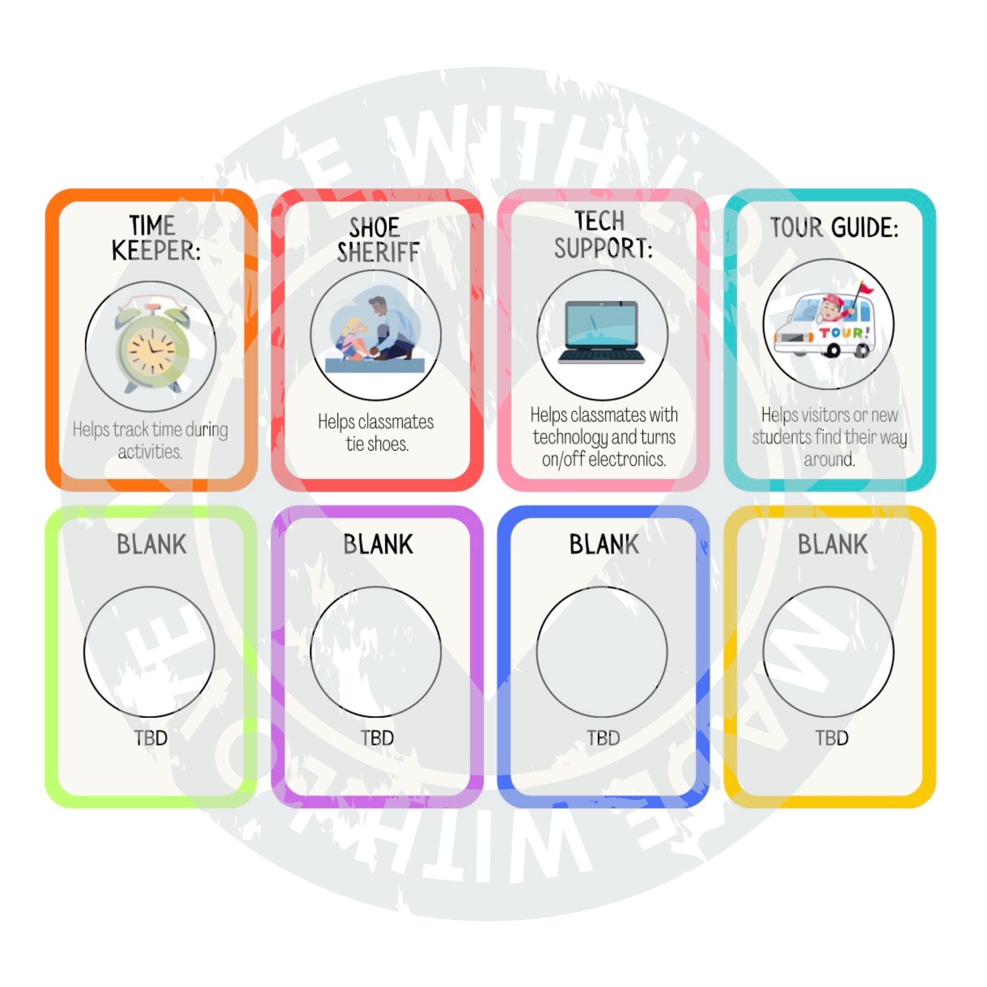 Badge Making Template.pdf Classroom Job Badges | Editable Canva Template + Printable PDF ...