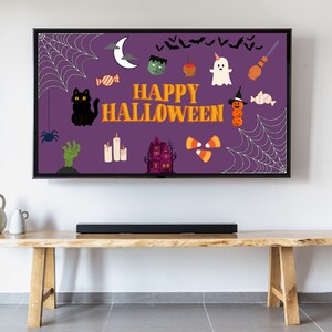 Samsung Frame TV Art, Smart TV, Instant Download, Digital Download, Happy Halloween, Halloween Decor, Halloween wall art, Halloween party