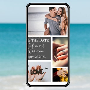 Personalized Digital Print Save the Date, Multiple Picture Style, Custom Wedding Save the Date Printable, digital download