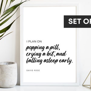 Set of 12: Schitt's Creek Funny & Inspirational Quotes Digital Download | Gift for Fans - Office Wall Framed Art | PDF and JPEG - 12 Files