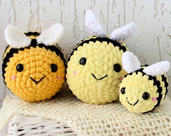 Padrão de Mini Abelha de Crochê, Padrão de Amigurumi de Abelha de Crochê - Abelha-mestra, Amigurumi de Abelha, SOMENTE O PADRÃO, padrão de crochê em PDF