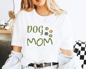 Camisa de mamá de perro Comfort Colors, regalo personalizado de mamá, camisa personalizada con nombre de perro, camisas de mamá de perro, regalos de mamá de perro, regalo de cumpleaños para mamá de perro, nueva mamá de perro