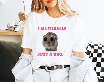 I'm Literally Just A Girl SNUG FIT Crop Top | Crop Top | Graphic Top | Gift For Her | Y2K Baby Tee | Y2K crop top | Gift for friend