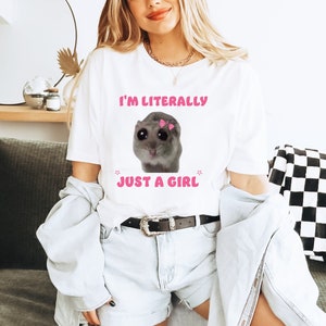 I'm Literally Just A Girl SNUG FIT Crop Top | Crop Top | Graphic Top | Gift For Her | Y2K Baby Tee | Y2K crop top | Gift for friend
