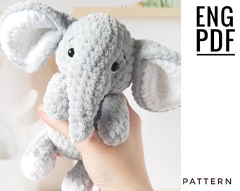 crochet elephant pattern, amigurumi elephant pattern,Elephant Crochet Pattern crochet pattern, sitting elephant,Pattern toy elephant
