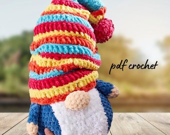 garden gnome PDF tutorial,Crochet Holiday, Amigurumi gnome pattern,Spring Gnome, PDFcrochet pattern, DIY Gnomes, crochet plushie,plush toys.