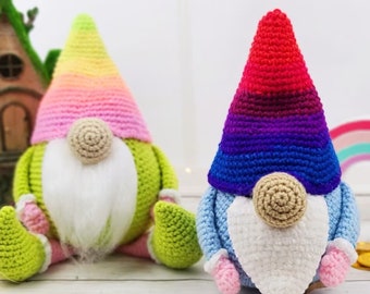 Crochet patterns Rainbow gnome, LGBT gnome, crochet gift gnome pattern, crochet gnome pattern, Rainbow Gnome crochet ,pdf pattern /eng pdf