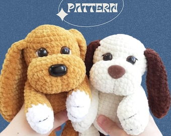 Chiot au crochet, modèle PDF au crochet, cadeau de Noël, baby shower, chien au crochet, PDF, modèle au crochet, Amigurumi Puppy