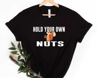 Rolig ekorre-tröja, humortopp i bekväma färger, present till honom, skämtdjursgrafik, ekorre-t-shirt, present till ekorreälskare, söt ekorre-tröja
