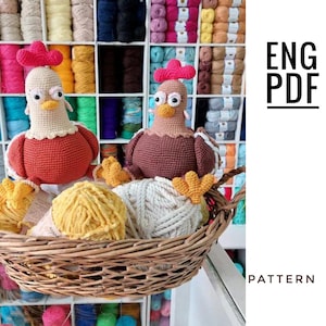 Crochet Pattern chicken Amigurumi - amigurumi chicken crochet toy pattern  decor Country Chicken