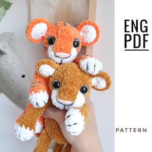 Tiger crochet pattern PDF English plush Tiger crochet pattern , Crochet Tiger Amigurumi Pattern Handmade Toy with this Stuffed Animal Guide