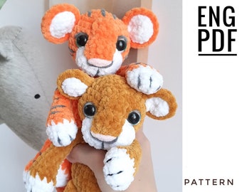 Tiger crochet pattern PDF English plush Tiger crochet pattern , Crochet Tiger Amigurumi Pattern Handmade Toy with this Stuffed Animal Guide
